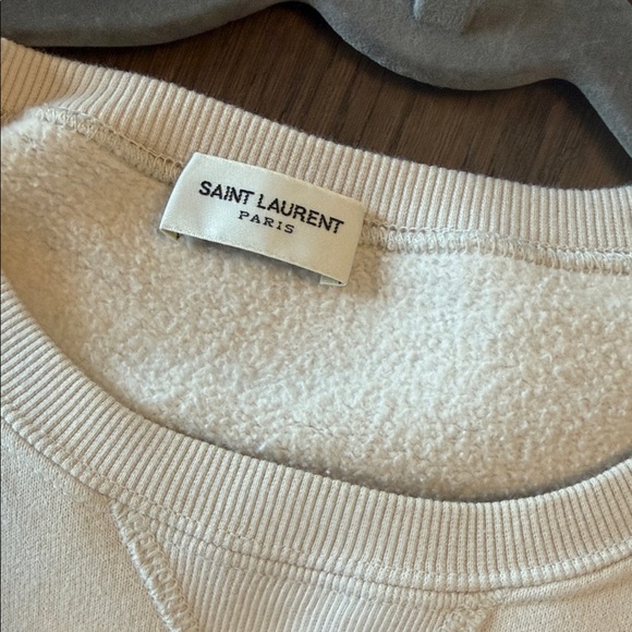 YSL Collegiate Cream Crewneck Sweatshirt with Black Logo - Picture 5 of 6